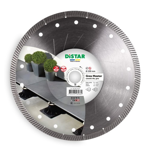 Круг алмазний вiдрiзний 1A1R 230x1,6/1,2x10x22,23/H Gres Master