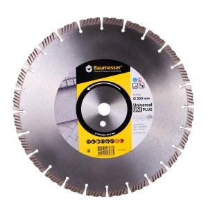 Круг алмазний вiдрiзний 1A1RSS/C3 350x3,5/2,5x10x25,4-11,5-24 HIT Baumesser Uni PLUS
