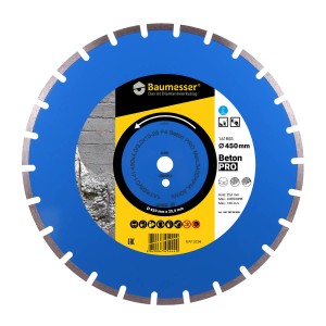 Круг алмазний вiдрiзний 1A1RSS/C1 450x4,0/3,0x10x25,4-11,5-26 HIT Baumesser Beton PRO