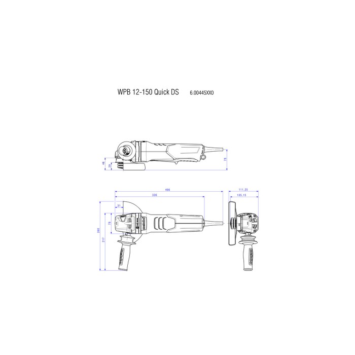 WEPBA 19-180 Quick RT Кутова шліфувальна машина WEPBA 19-180 Quick RT Кутова шліфувальна машина