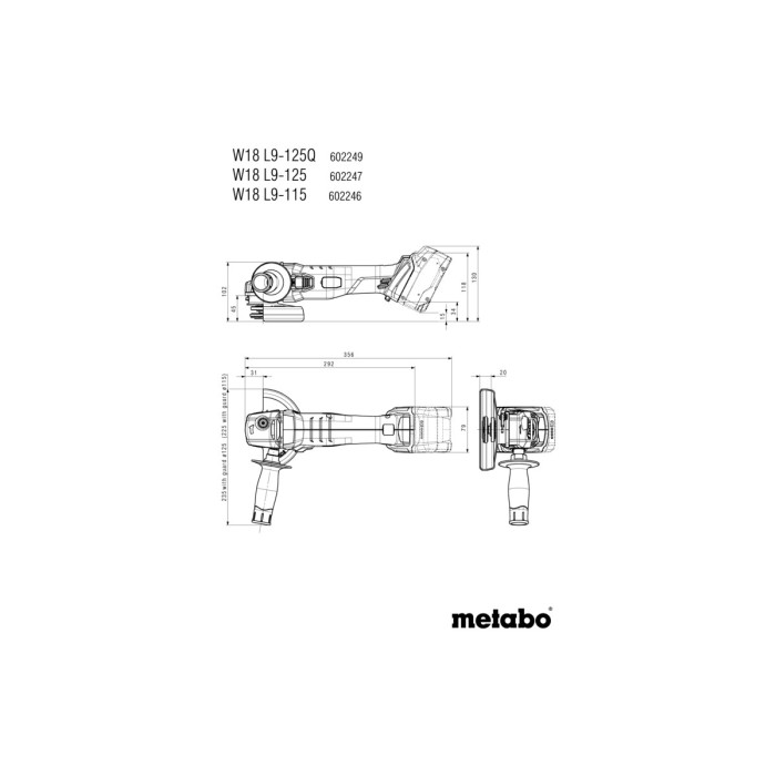 WPB 36-18 LTX BL 24-230 Quick Акумуляторна кутова шліфувальна машина WPB 36-18 LTX BL 24-230 Quick Акумуляторна кутова шліфувальна машина