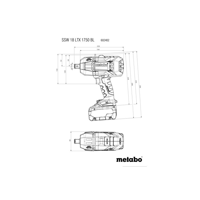 SSW 18 LT 300 BL Акумуляторний ударний гайковерт SSW 18 LT 300 BL Акумуляторний ударний гайковерт