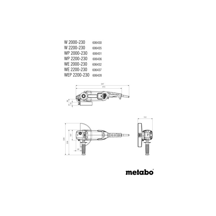 WEPBA 26-230 MVT Quick Кутова шліфувальна машина WEPBA 26-230 MVT Quick Кутова шліфувальна машина