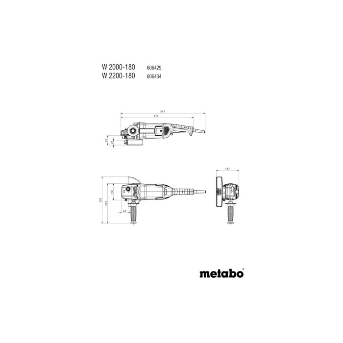 W 2200-230 Кутова шліфувальна машина W 2200-230 Кутова шліфувальна машина