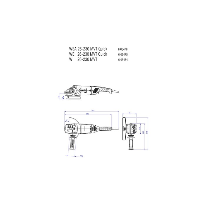 W 650-125 Кутова шліфувальна машина W 650-125 Кутова шліфувальна машина