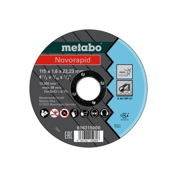 Novorapid 115 x 1,6 x 22,23 Inox, TF 41 (616315000)