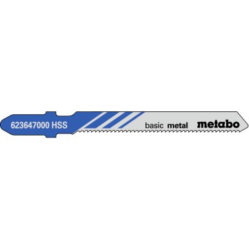 5 пилкових полотен для лобзиків «basic metal», 51/ 1,2 мм (623647000)