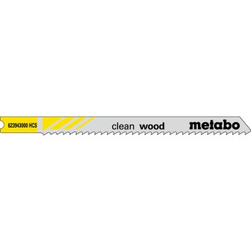 5 пилкових U-подібних полотен для лобзиків «clean wood», 82/2,5 мм (623943000)