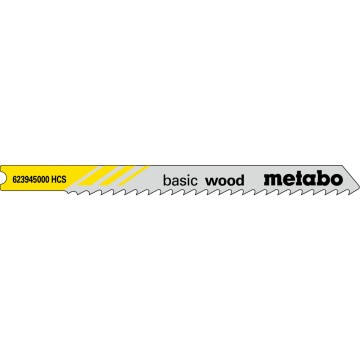 5 пилкових U-подібних полотен для лобзиків «basic wood», 74/ 3,0 мм (623945000)