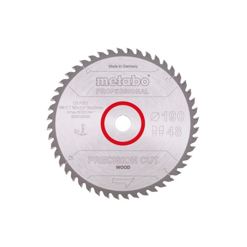 Пилкове полотно "precision cut wood - professional", 190x20, Z48 WZ 10° (628034000)