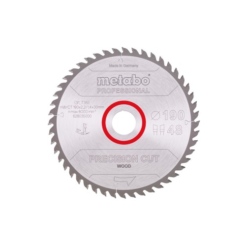 Пилкове полотно "precision cut wood - professional", 190x30, Z48 WZ 15° (628035000)