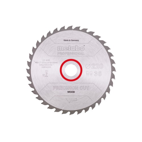 Пилкове полотно "precision cut wood - professional", 220x30, Z36 WZ 10° (628042000)