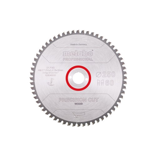 Пилкове полотно "precision cut wood - professional", 250x30, Z60 WZ 5° neg. (628048000)