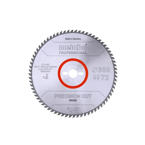 Пилкове полотно "precision cut wood - professional", 300x30, Z72 WZ 10° (628053000)