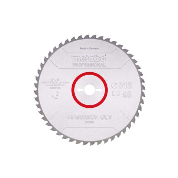 Пилкове полотно "precision cut wood - professional", 315x30, Z48 WZ 0° (628057000)