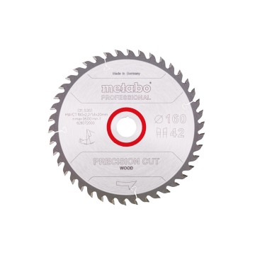 Пилкове полотно «precision cut wood - professional», 160x20, Z42 WZ 15° (628072000)