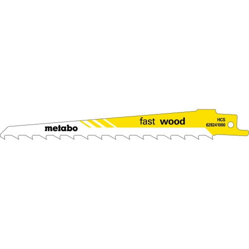 5 пилкових полотен для шабельних пилок «fast wood», 150 x 1,25 мм (628241000)