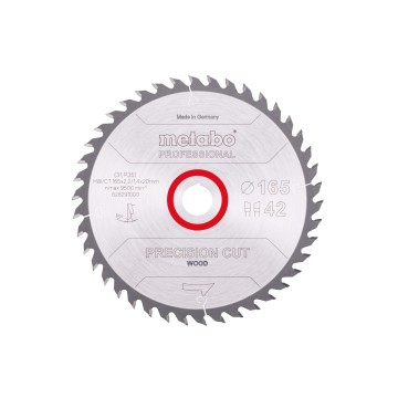 Пилкове полотно «precision cut wood - professional», 165x20 Z42 WZ 15° (628291000)
