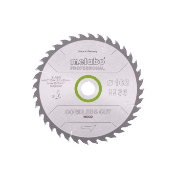 Пилкове полотно «cordless cut wood - professional», 165x20 Z36 WZ 15° (628295000)
