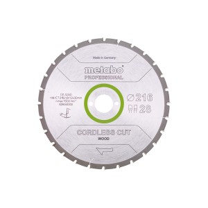 Пилкове полотно «cordless cut wood - professional», 216x30 Z28 WZ 5°neg (628444000)