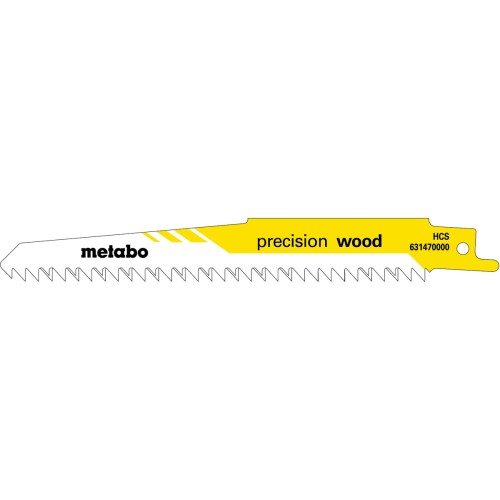 5 пилкових полотен для шабельних пилок «precision wood», 150 x 1,25 мм (631470000)