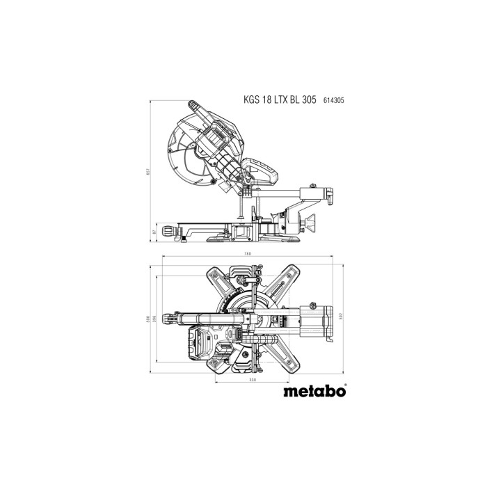 KGS 18 LTX BL 216 Акумуляторна торцювальна пила KGS 18 LTX BL 216 Акумуляторна торцювальна пила