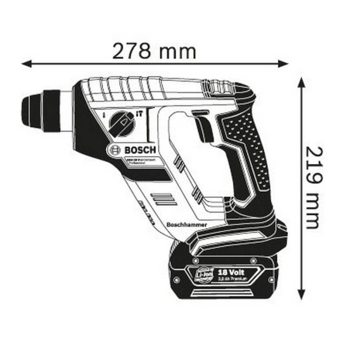 Акумуляторний перфоратор BOSCH GBH 18 V-LI Compact (0611905303) Акумуляторний перфоратор BOSCH GBH 18 V-LI Compact (0611905303)