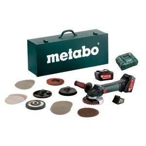 Акумуляторна кутова шліфмашина METABO W 18 LTX 125 Quick Inox Set (600174880)