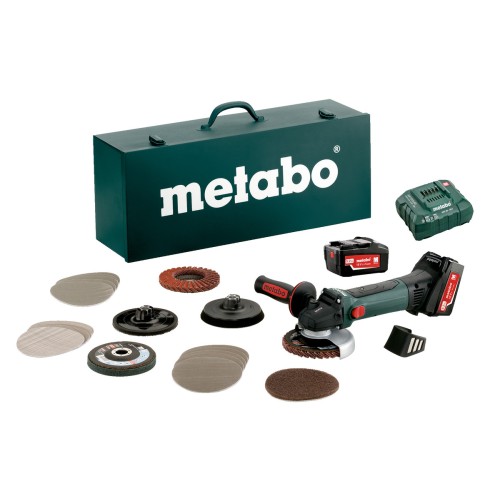 Акумуляторна кутова шліфмашина METABO W 18 LTX 125 Quick Inox Set (600174880)