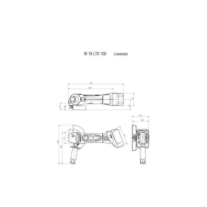 Акумуляторна кутова шліфмашина METABO W 18 LTX 150 (600 404 890) Акумуляторна кутова шліфмашина METABO W 18 LTX 150 (600 404 890)