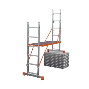 Підмостя алюмінієве KRAUSE VarioTop, 2 секції, 6 сход., 2,7-4,5 м (121370)