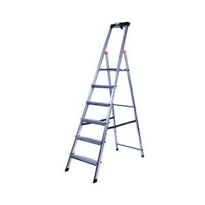 Стрем'янка одностороння алюмінієва KRAUSE Safety, 1 секція, 6 сход., 2,1 м (126344)