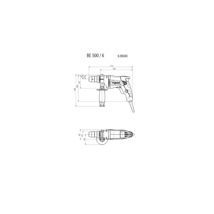 Дриль METABO BE 500/6 (600343000) Дриль METABO BE 500/6 (600343000)