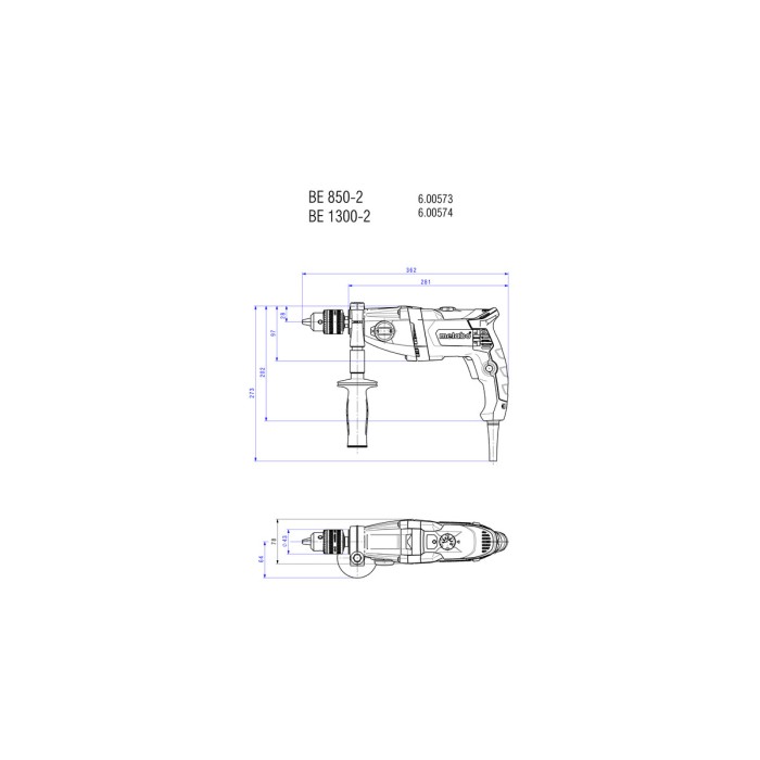 Дриль METABO BE 850-2 (600573810) Дриль METABO BE 850-2 (600573810)