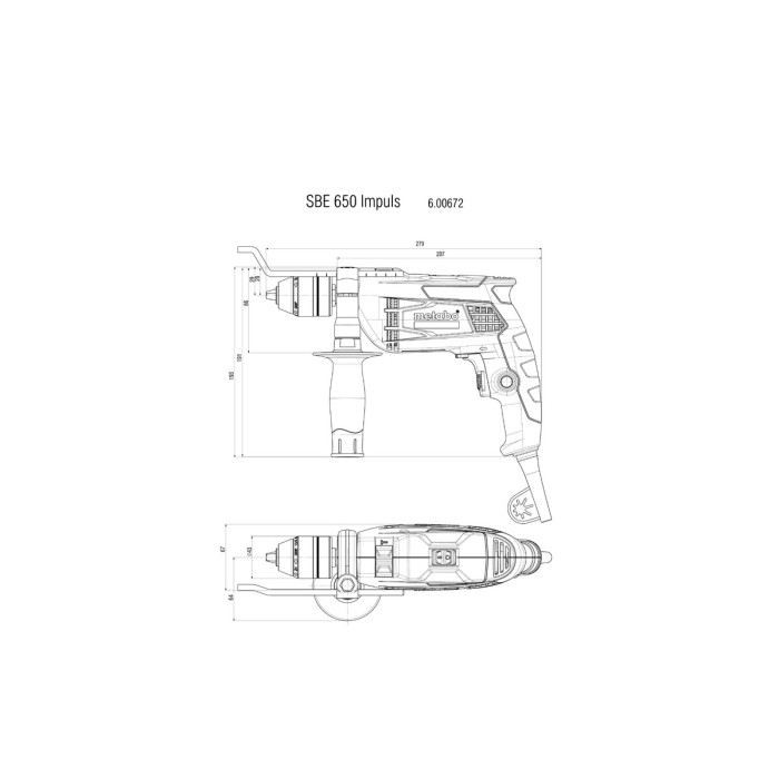 Дриль METABO SBE 650 Impuls (600672000) Дриль METABO SBE 650 Impuls (600672000)