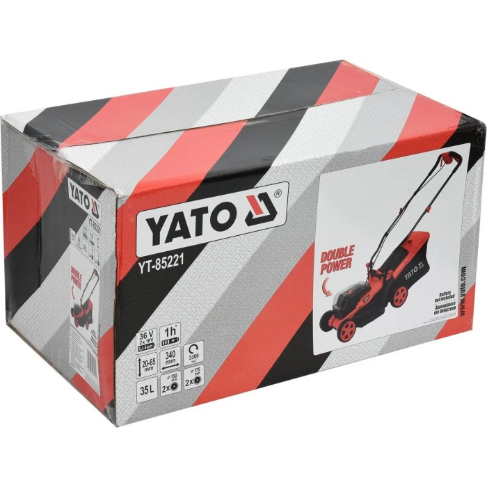 Акумуляторна газонокосарка YATO YT-85221 (без акумулятора) Акумуляторна газонокосарка YATO YT-85221 (без акумулятора)