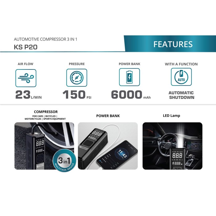 Акумуляторний компресор KS P20 Акумуляторний компресор KS P20