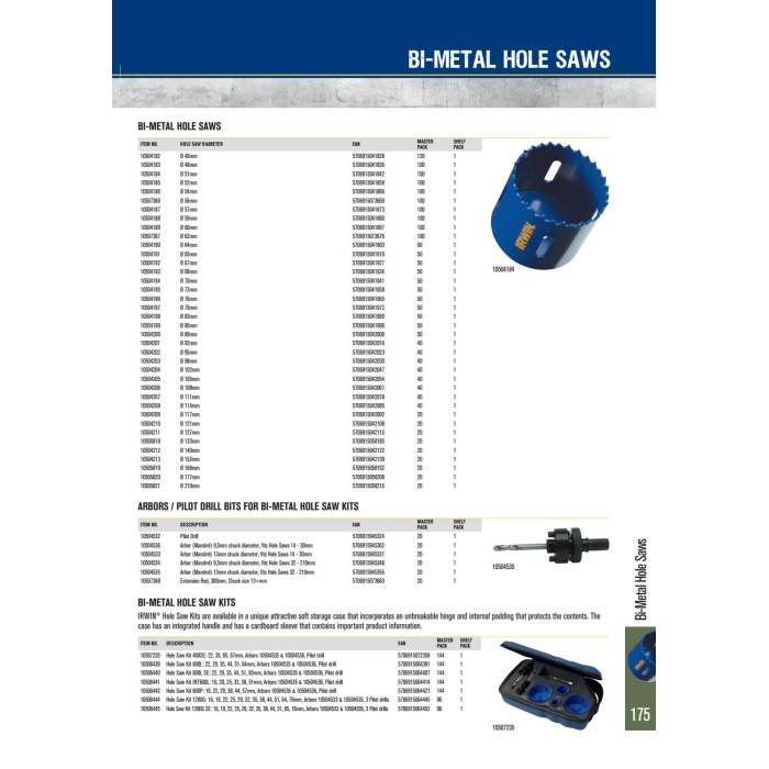 Коронка по металу IRWIN біметалева IRWIN BI-METAL HOLESAW 35MM Коронка по металу IRWIN біметалева IRWIN BI-METAL HOLESAW 35MM