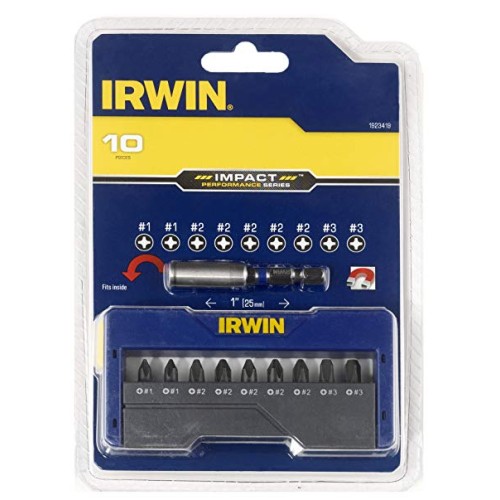 Набір біт с магнітним тримачем 10 шт.,  IRWIN