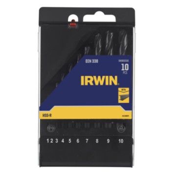 Набір свердл по металлу Irwin HSS pro, 10 предметов діаметр 1-10 мм