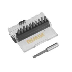 Набір 25 мм біт 10 штук: PH1/ PH2/ PH3/ PZ1/ PZ2/ PZ3/ T15/ T20 (X2)/ T25. магнітний тримач для біт у пластиковому кейсі