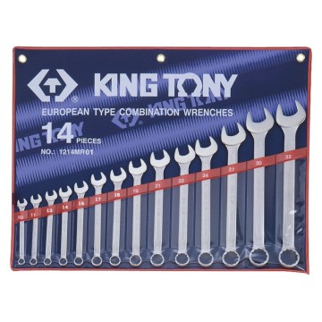 Набір ключів комбі 14 шт. (10-32 мм) в чохолі із терилену KING TONY