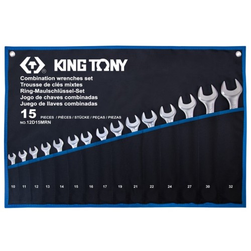 Набір ключів комбі 10-32 мм 15 одиниць  KING TONY