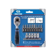 Набір вставок (біт) и головок з тріскачкою 1/4", TORX, HEX, PH, 15 предметів