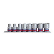 Набір торцевих головок 1/2", шестигранні, 3/8"-7/8", 8 одиниць на планці