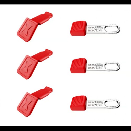 Кліпси для стропи безпеки та ручок інструмента KNIPEX 00 63 06 TCR Tethered Tool, MIX (3+3шт)