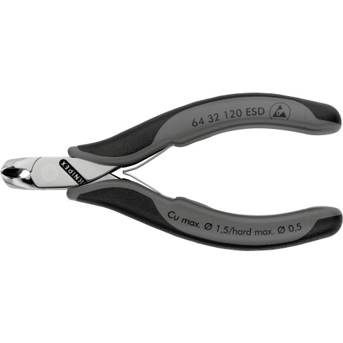 Кусачки торцеві для електроніки KNIPEX 64 32 120 ESD