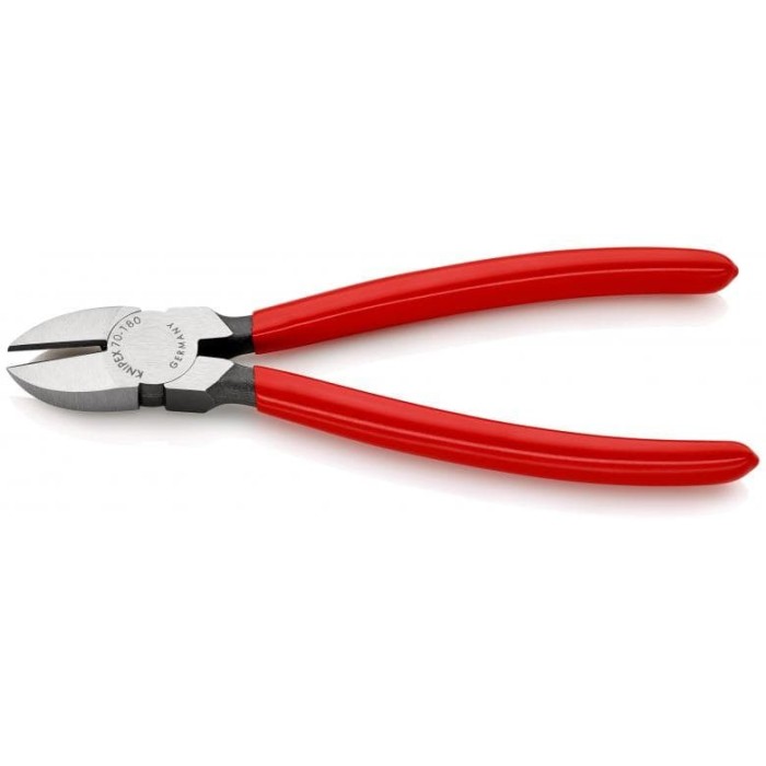 Кусачки бокові (бокорізи) O4,0мм, 180мм KNIPEX 70 01 180, фосфатовані Кусачки бокові (бокорізи) O4,0мм, 180мм KNIPEX 70 01 180, фосфатовані
