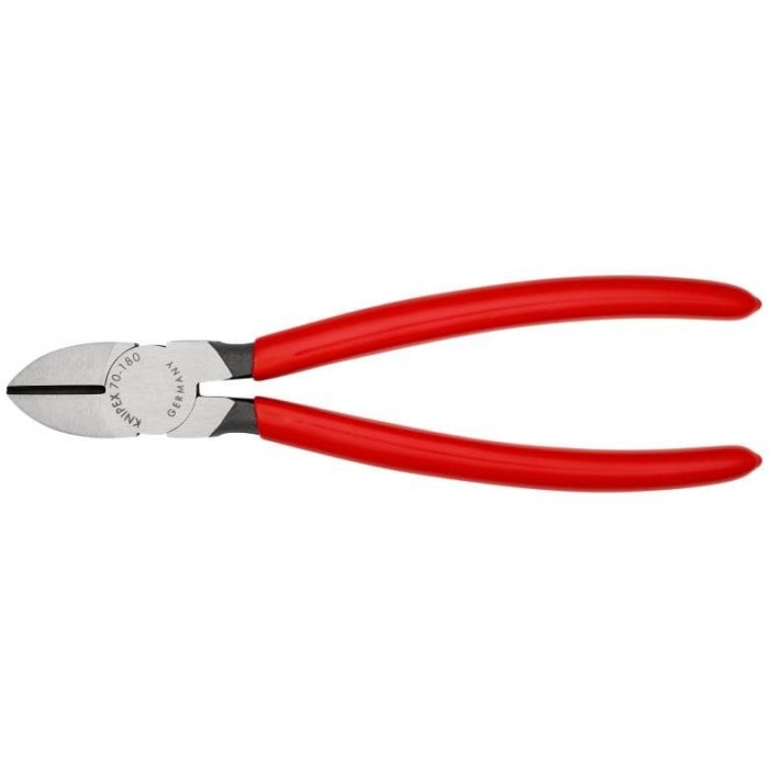 Кусачки бокові (бокорізи) O4,0мм, 180мм KNIPEX 70 01 180, фосфатовані Кусачки бокові (бокорізи) O4,0мм, 180мм KNIPEX 70 01 180, фосфатовані