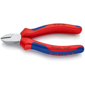 Кусачки бокові (бокорізи). діаметр 3,0мм, 125мм KNIPEX 70 05 125, хромовані